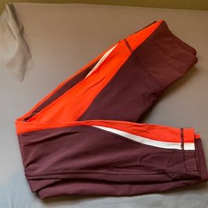 Lululemon maroon/orange leggings